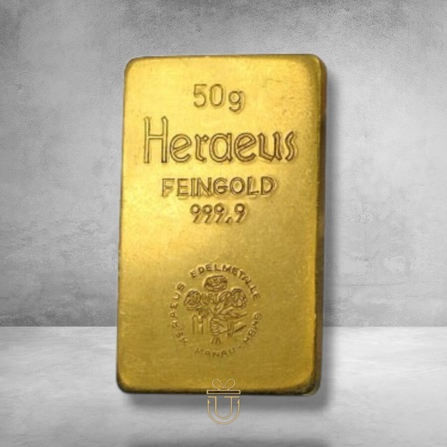 Goldbarren  50 g - Vintage - Ohne Blister