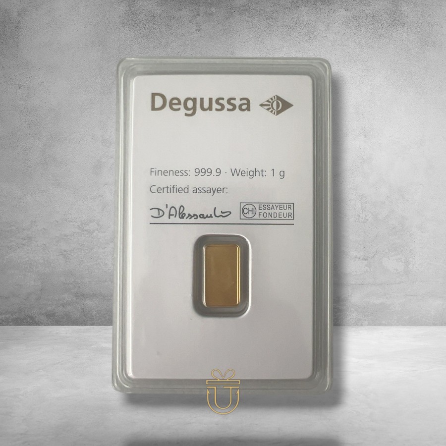 Degussa Gold Bar Card 1g "Alles Gute" **