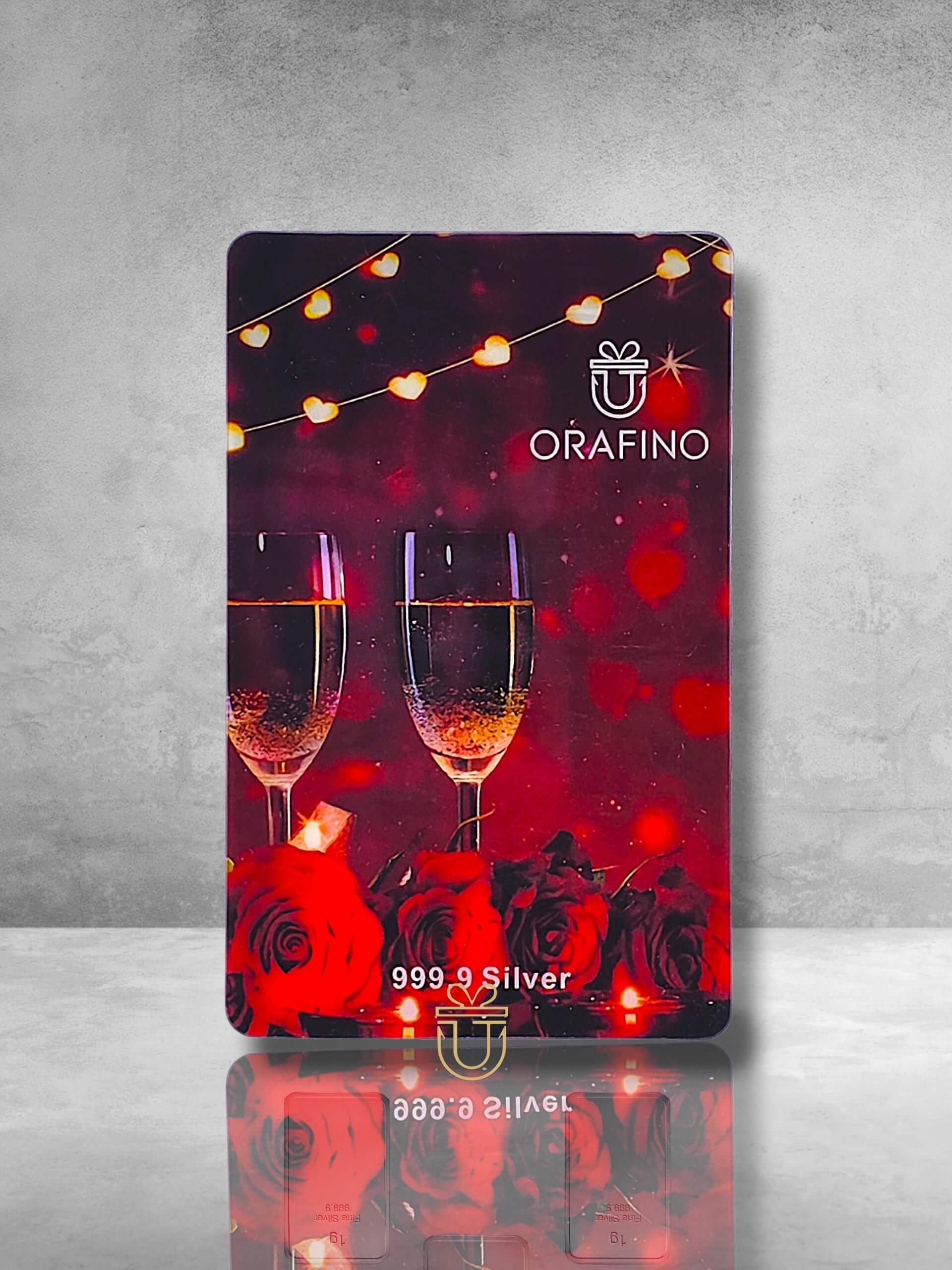 Orafino Geschenkkarte "Zur Hochzeit" Sekt Glas 5 x 1 g