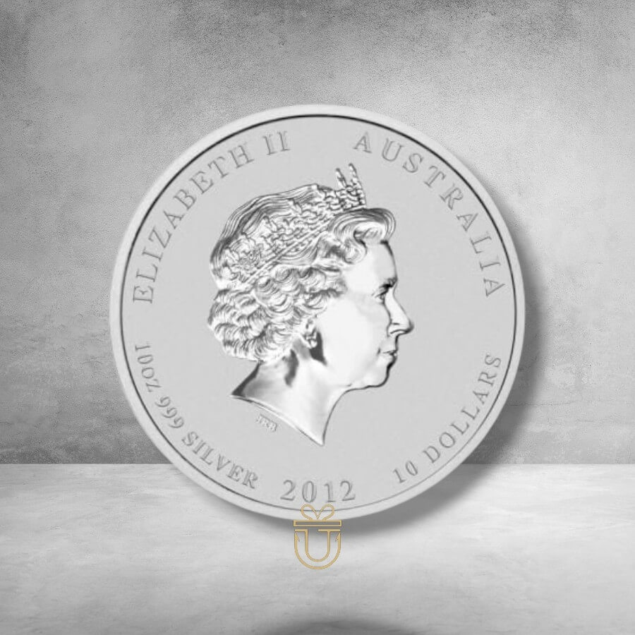 Year of the Dragon 10 AUD - Jahrgang 2012  10 Oz Silbermünze