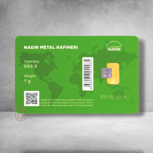 Nadir Gold Bar Card 1 g **