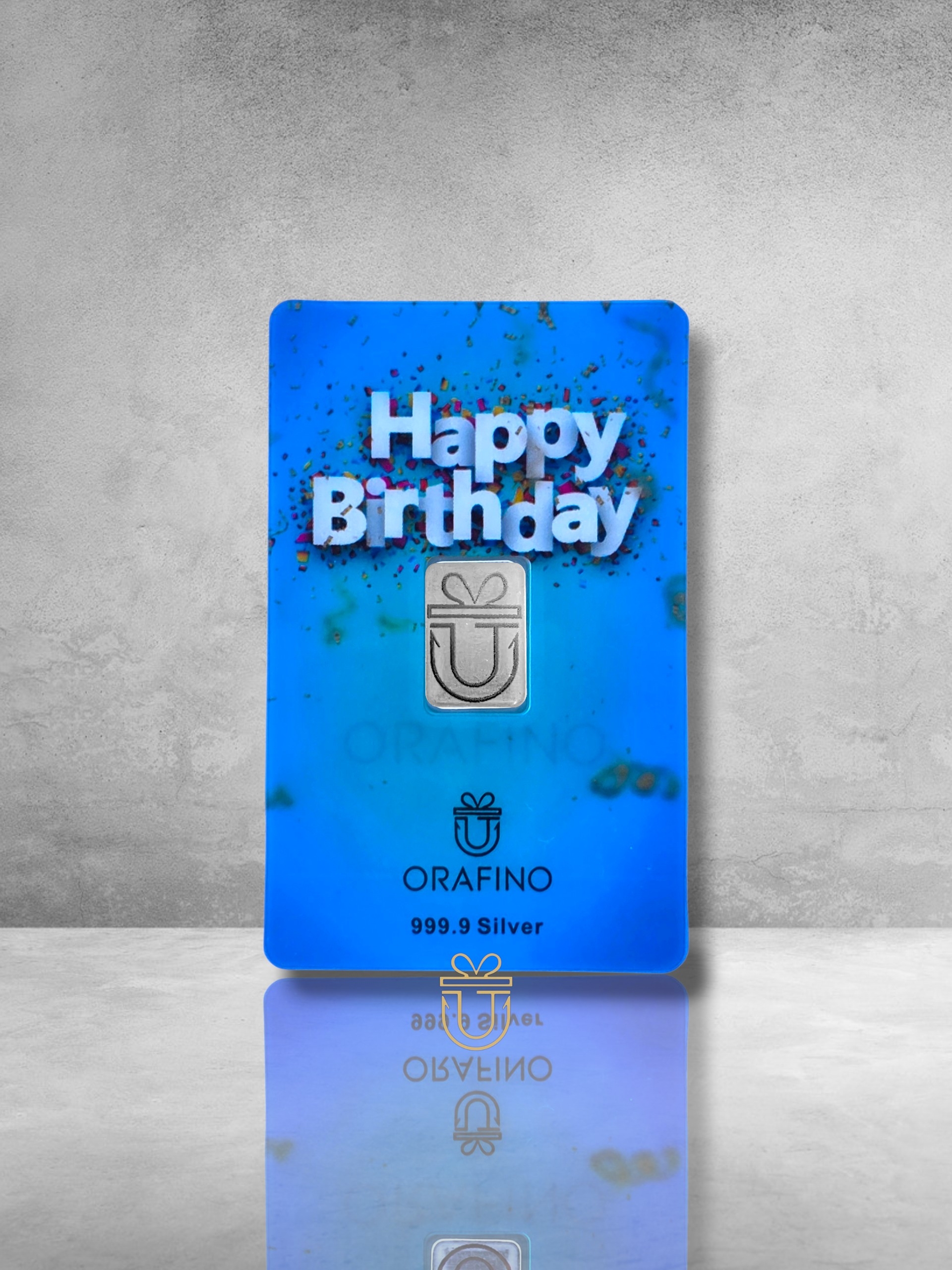 Orafino Geschenkkarte "Happy Birthday" Blau 1 g