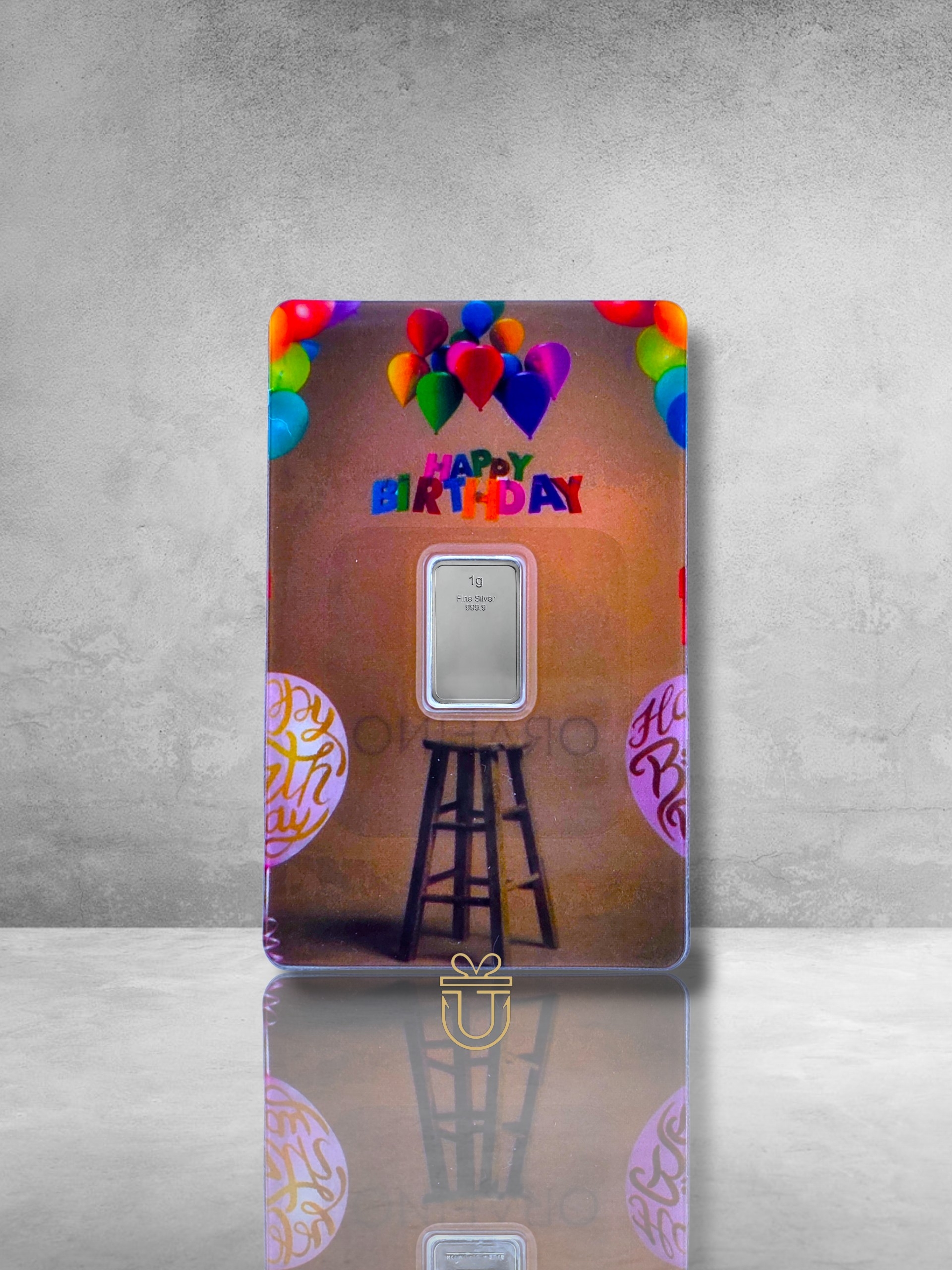 Orafino Geschenkkarte "Happy Birthday" Braun 1 g