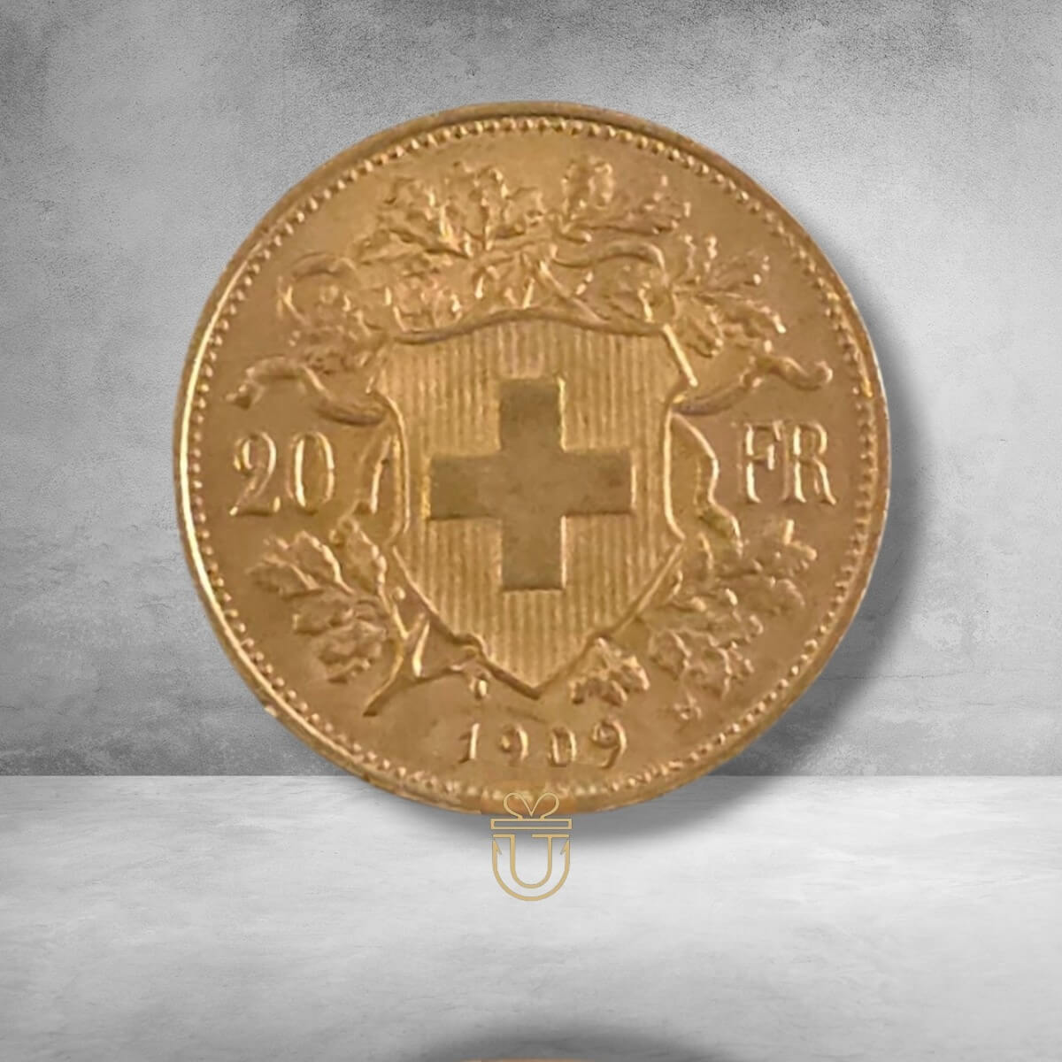 Vrenelli - 20 Franken Goldmünze Schweiz Jahrgang 1909 – Helvetia