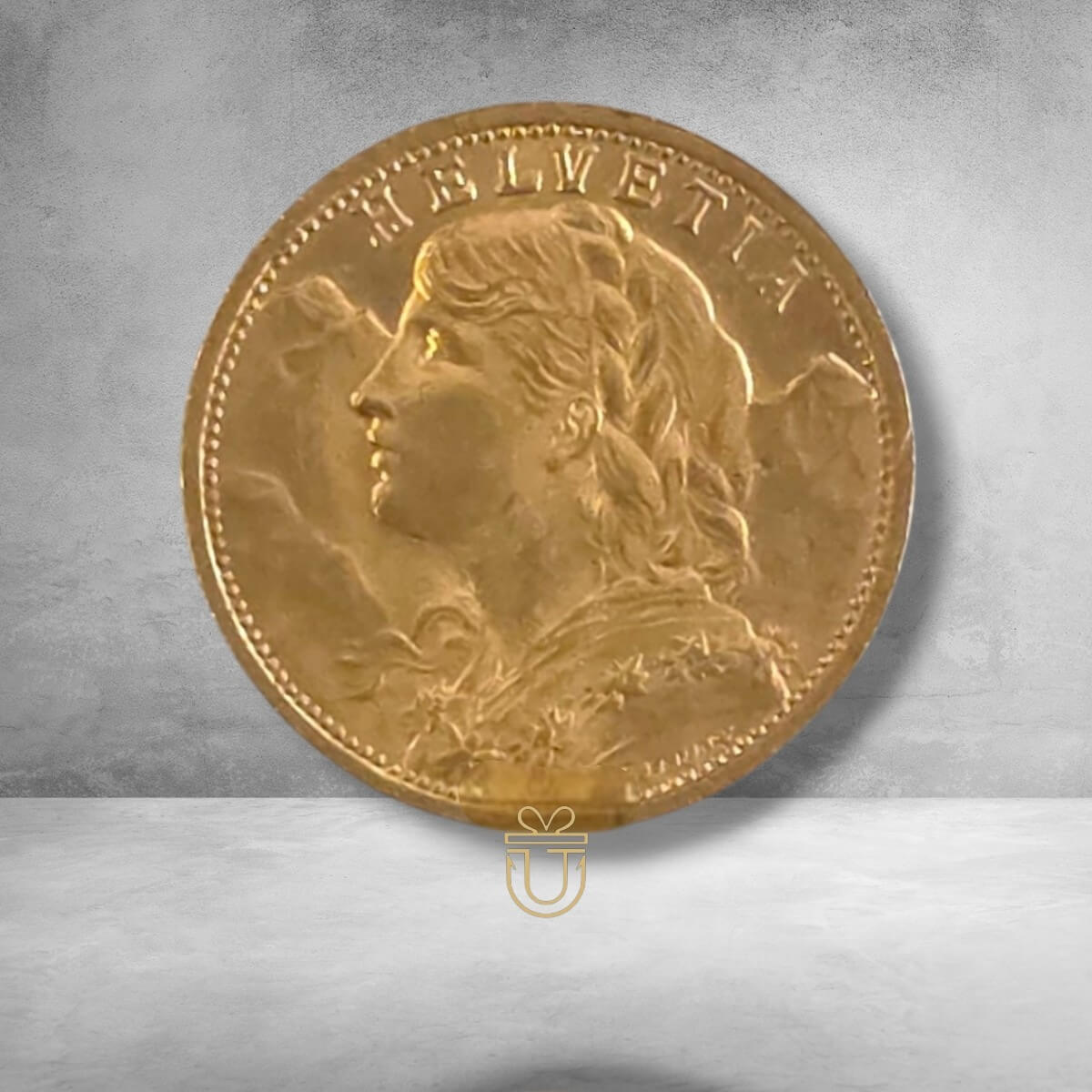 Vrenelli - 20 Franken Goldmünze Schweiz Jahrgang 1902 – Helvetia