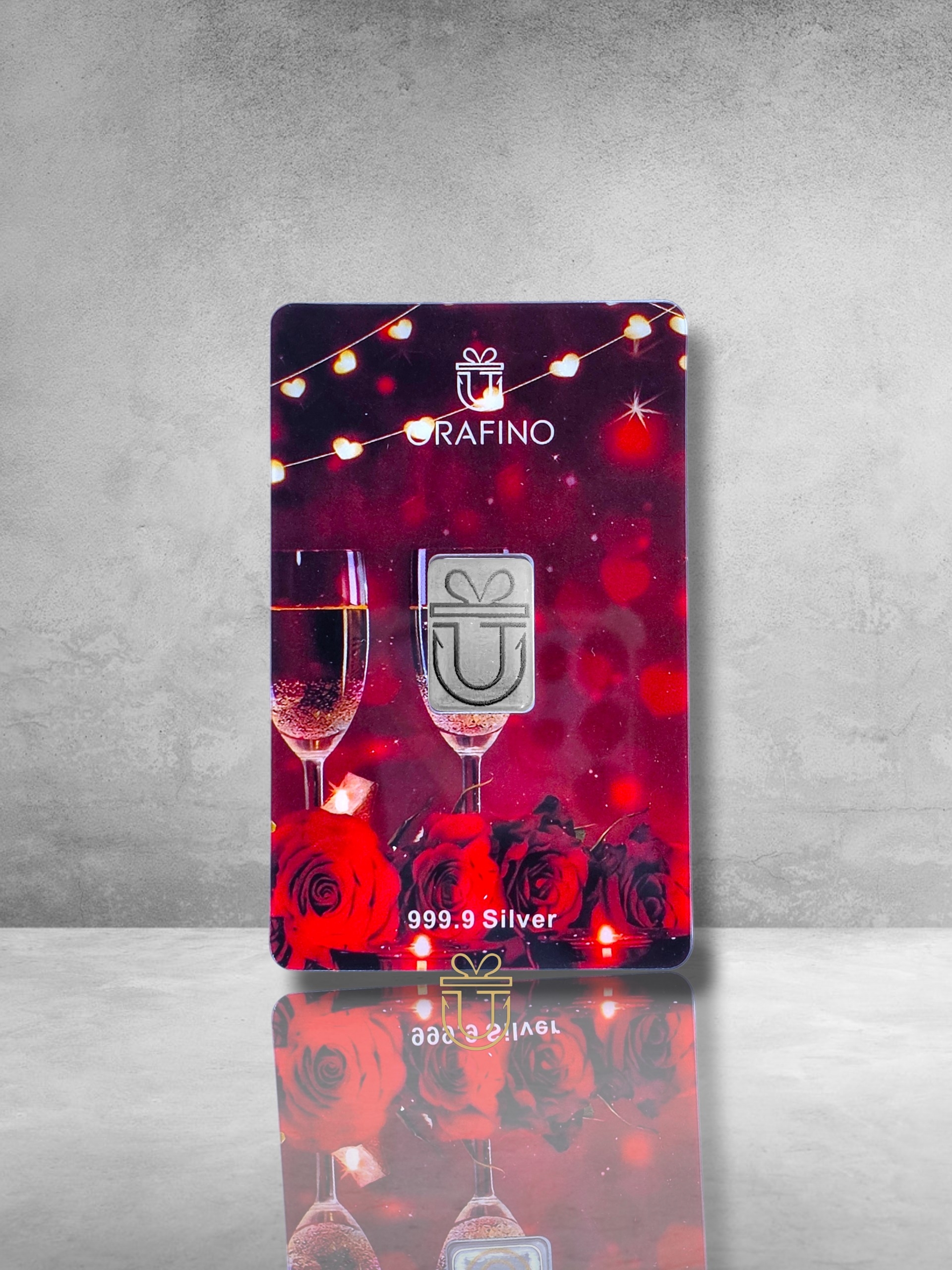 Orafino Gift Card "For Wedding" Champagne Glass 1 g