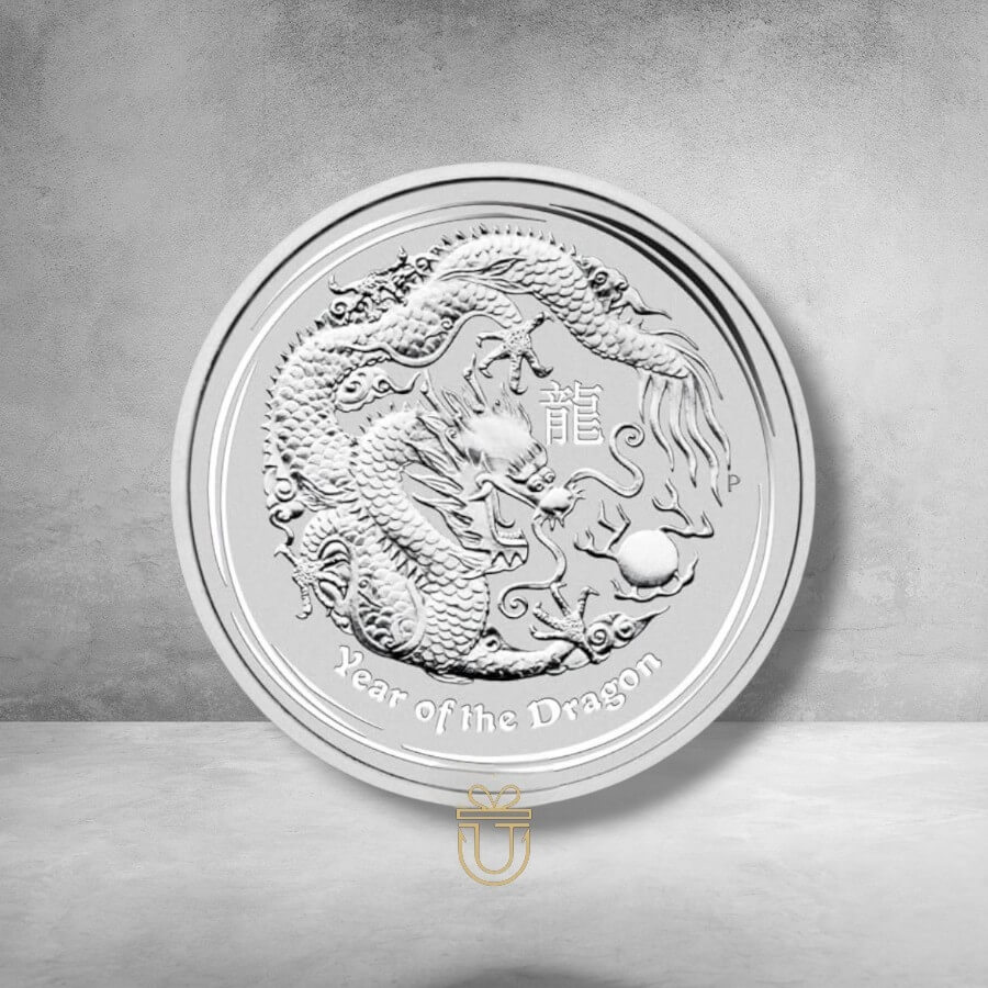 Year of the Dragon 10 AUD - Jahrgang 2012  10 Oz Silbermünze