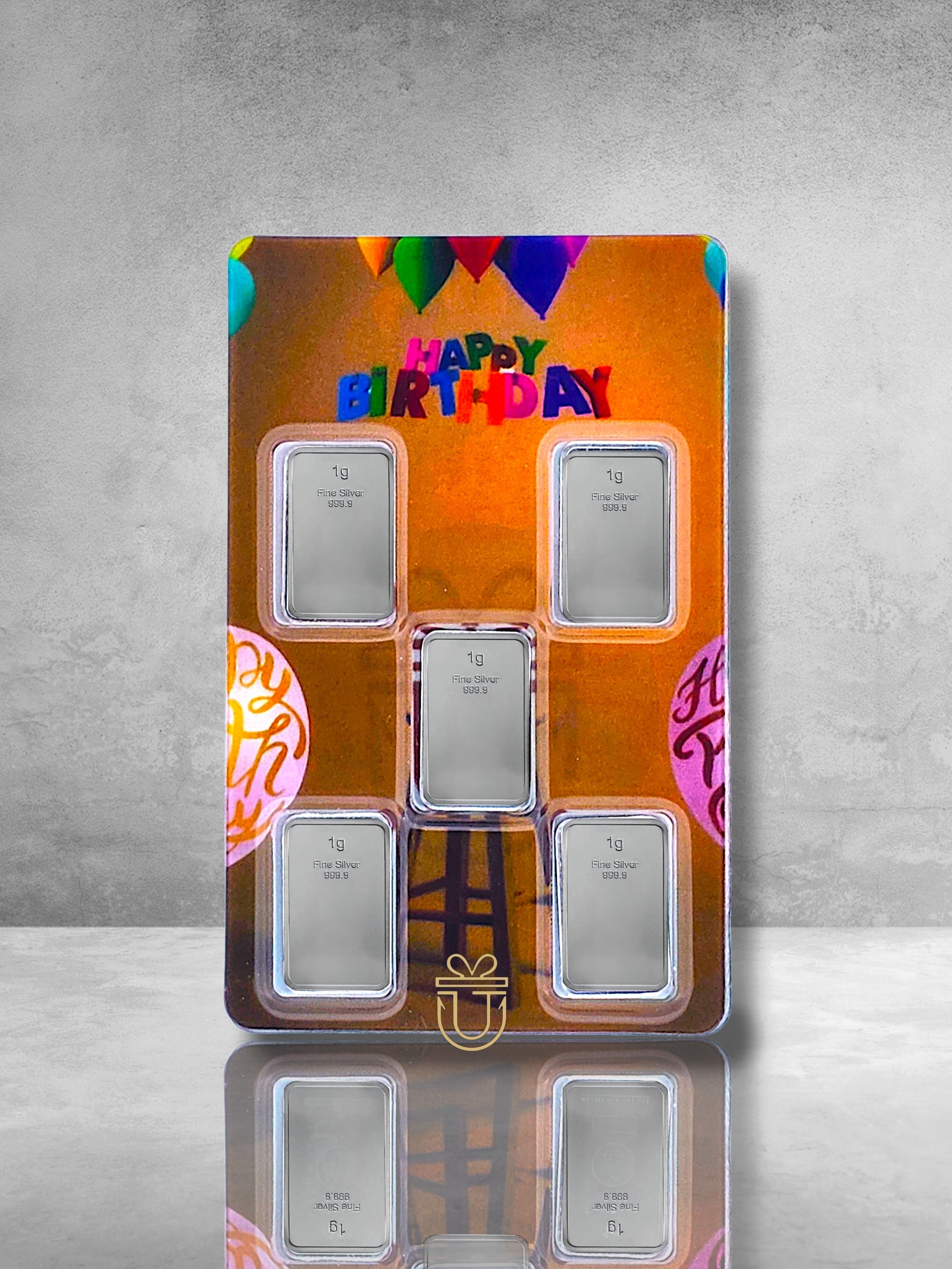 Orafino Geschenkkarte "Happy Birthday" Braun 5 x 1 g