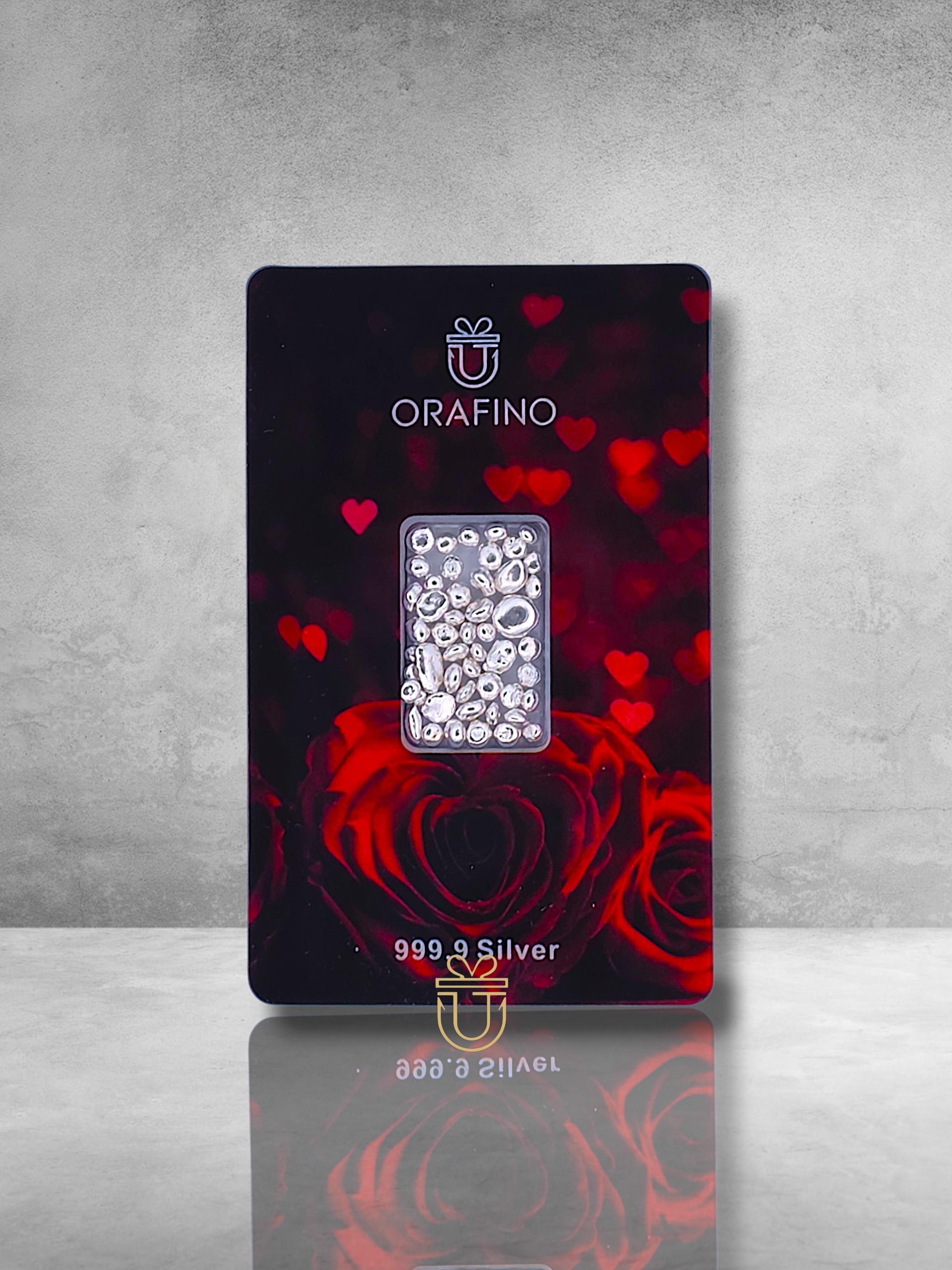 Orafino Geschenkkarte "For you" Rote Rosen 6 g