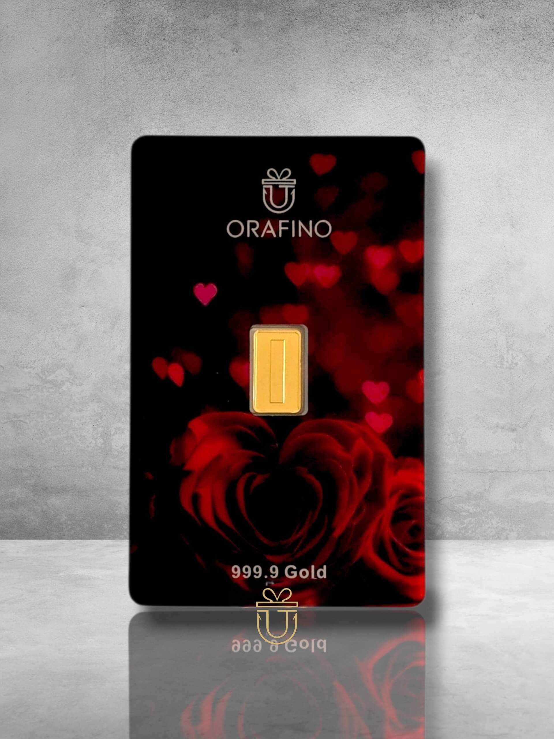 Orafino Geschenkkarte " For You" Rote Rose 1 g