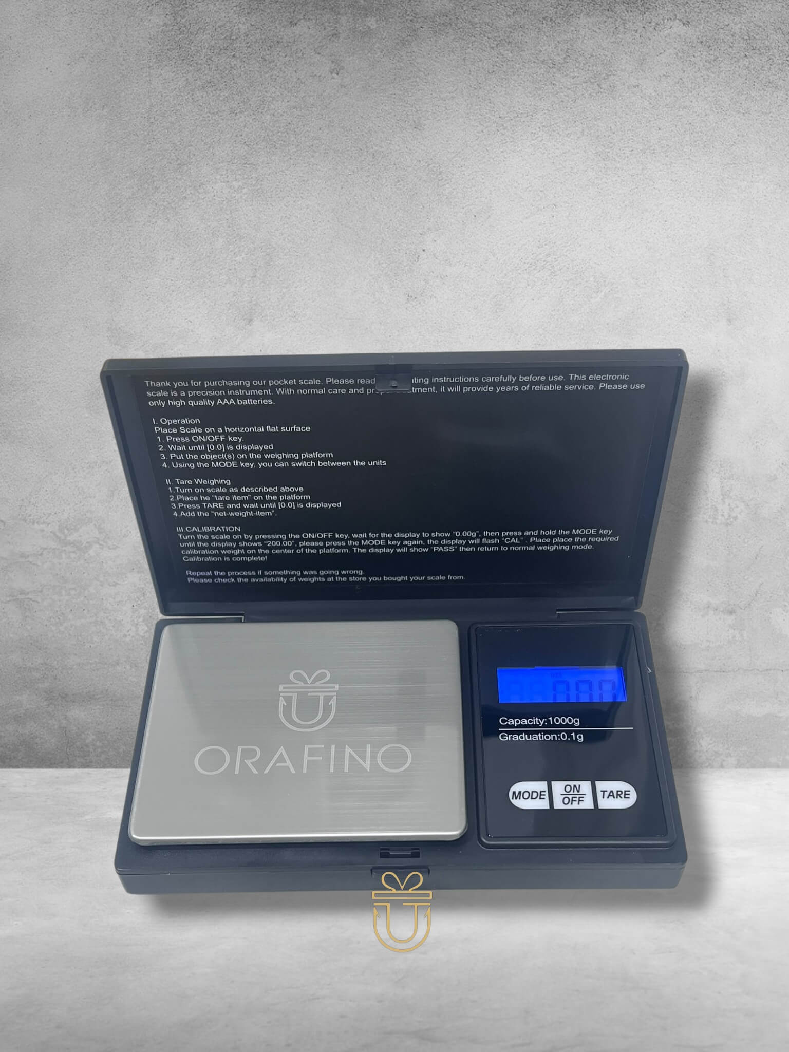 ORAFINO Digitale Präzisionswaage – 500g / 0,01 g