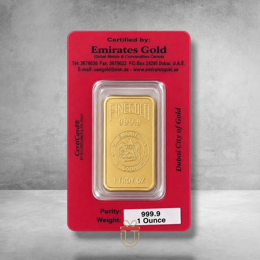 Gold Bar Card 1 oz - Emirates Gold **
