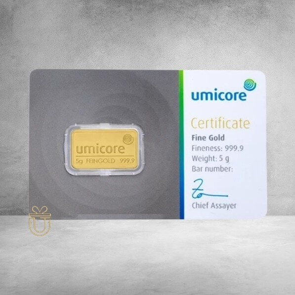 Goldbarren Karte 5g
