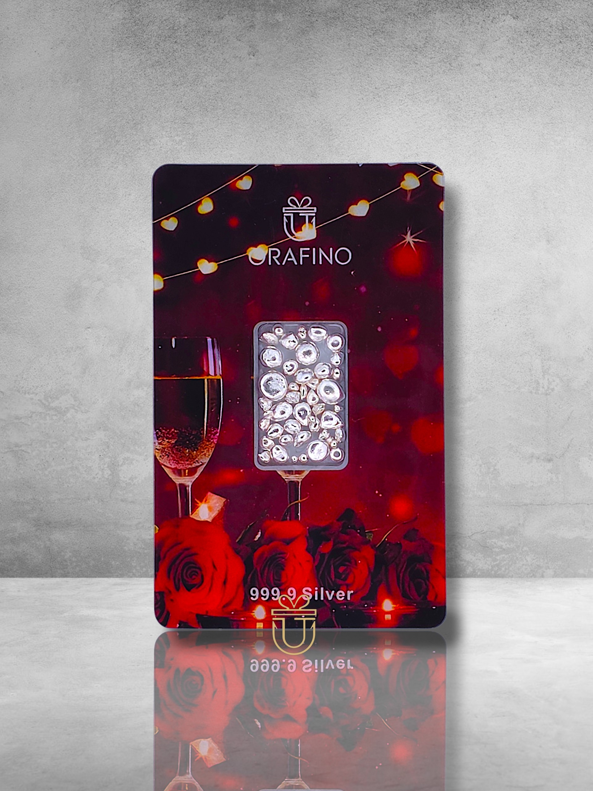 Orafino Gift Card "For Wedding" Champagne Glass 6 g