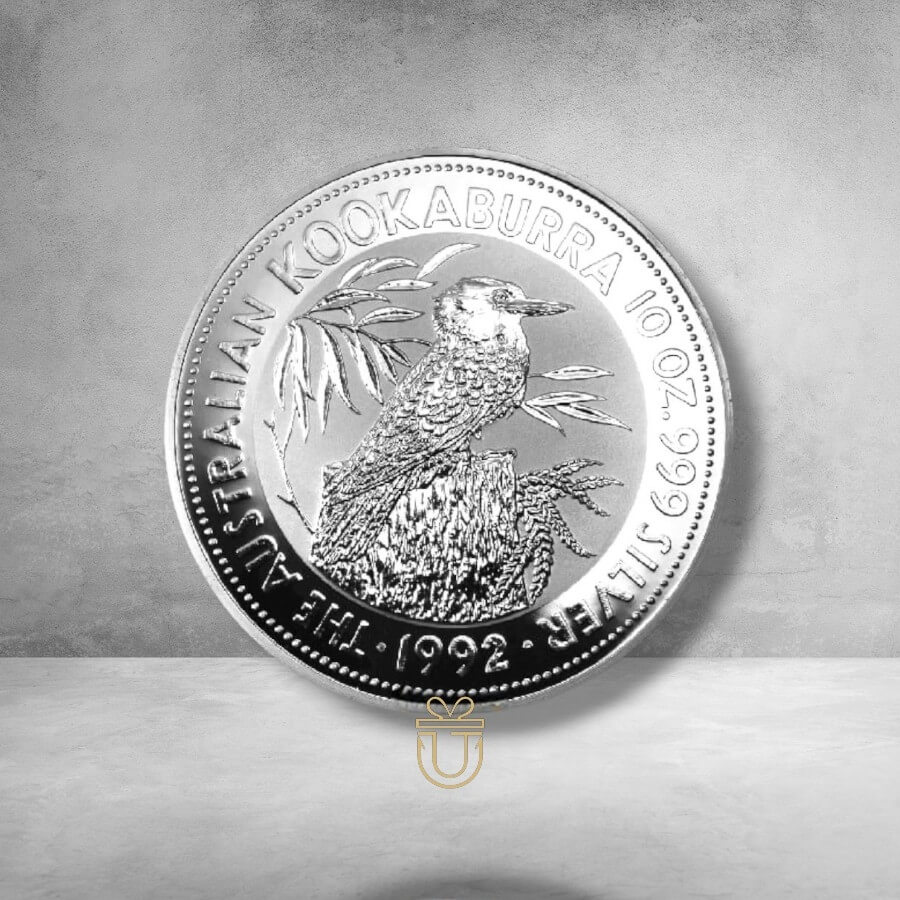Australien Kookaburra 10 AUD - Jahrgang 1992  10 oz Silbermünze