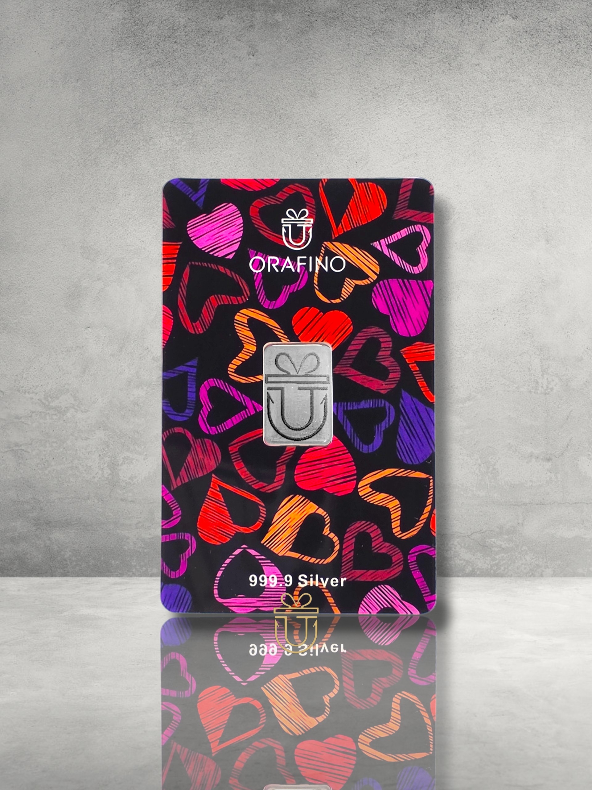 Orafino Geschenkkarte "For You" Bunte Herzen 1 g